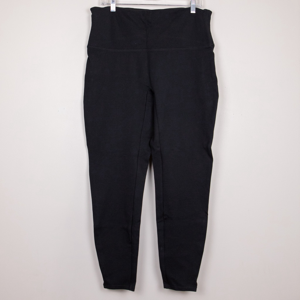 Spanx high rise ponte knit tall black leggings-1X Tall